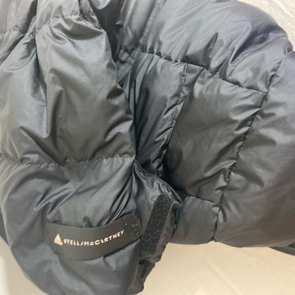 Adidas by Stella Mccartney Black Long Puffer Coat Sz - Lg - Picture 3 of 12